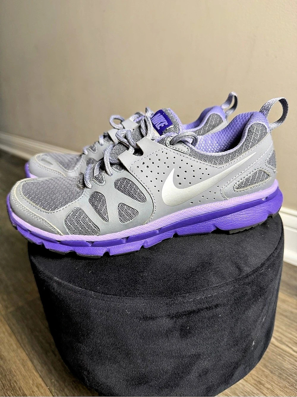 Nike Gray & Purple Flex Trail Shoes. Womens size 7